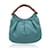 Gucci Turquoise Leather Bamboo Studded Handbag Hobo Bag  ref.1017610
