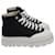 MM6 Zapatillas deportivas con plataforma Maison Martin Margiela en cuero negro  ref.1017636