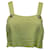 Balmain Sleeveless Knitted Crop Top in Lime Green Viscose Cellulose fibre  ref.1017689