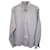 Camisa social listrada de manga comprida Ami Paris em algodão branco e marinho  ref.1017783
