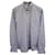 Ami Paris Striped Long Sleeve Dress Shirt in Blue and White Cotton  ref.1017786