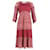 Ba&sh Gypsie Mixed Print Midi Dress In Burgundy Viscose Dark red Cellulose fibre  ref.1017823
