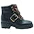 Sandro Buckle Combat Boots in Black Leather  ref.1017836