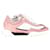 Sneakers basse Chanel CC in pelle rosa, raso, e maglia  ref.1017850