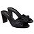 Saint Laurent Bianca Knotted Mules in Black Lambskin Leather - view 4