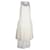 Stella Mc Cartney Vestido midi com sobreposição de malha bordada Stella Mccartney em creme Branco Cru Seda  ref.1017911