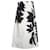 Saia midi com estampa floral abstrata Dries Van Noten em algodão preto e branco  ref.1018009