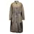 The Row Evia Belted Paneled Silk-Satin and Twill Coat in Beige Wool  ref.1018039