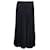 Fendi Pleated Perforated Midi Skirt in Navy Blue Mohair Wool  ref.1018103