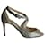 Jimmy Choo Emily 85 Sandals in Silver Glitter Silvery  ref.1018114