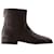 Boots Zippées Passepoilées - Lemaire - Cuir - Champignon Noir  ref.1018315