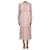 Claudie Pierlot Vestido midi rosa con volantes - talla FR 36  ref.1018515