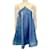 Alexis Azure Shana Halter Dress with Sequined Paillettes Blue Polyester  ref.1018728