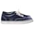 Re/Done RE/Erledigt 70s Skate Distressed Low-Top-Sneaker aus blauem Canvas Leinwand  ref.1018808