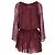 Minivestido escalonado de algodón burdeos de LoveShackFancy - vista 3
