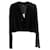 Autre Marque Sheer Knit Crop Cardigan Black Cotton Nylon  ref.1018822