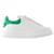 Übergroße Sneakers – Alexander Mcqueen – Leder – Weiß/Grün  ref.1018985