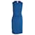Diane Von Furstenberg Vestido sin mangas con drapeado lateral en viscosa azul Fibra de celulosa  ref.1018995