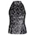 Top halter metálico de Prada en poliéster con estampado floral negro  ref.1018996