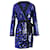 Autre Marque Rixo Striped Wrap Dress in Blue and Black Sequin Python print  ref.1019004