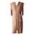 Ba&sh long dress Multiple colors Beige Viscose  ref.1019033