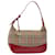 BURBERRY Nova Check Shoulder Bag Canvas Leather Beige Red Auth ep1162 Cloth  ref.1019047