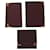 CARTIER Key Case Card Case Leather 3Set Red Auth ac2040  ref.1019087