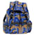 BURBERRY Nova Check Graffiti Backpack Canvas Leather Beige Blue Auth 49119a Black Cloth  ref.1019103