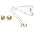 Christian Dior Accessories Necklace 2Set Gold Tone Auth am4822 Metal  ref.1019114
