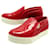 NEUF CHAUSSURES LOUIS VUITTON BASKETS SLIP ON 36.5 CUIR VERNIS ROUGE SHOES  ref.1019676