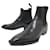 SCARPE LOUIS VUITTON STIVALI CHELSEA 6 40.5 stivali di pelle nera Nero  ref.1019790