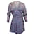 IRO Bustle Floral Long Sleeve Wrap Mini Dress in Blue Viscose Cellulose fibre  ref.1019801