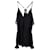 Mini abito arricciato con dettagli in pizzo IRO Bellie in poliestere nero  ref.1019805