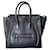 Luggage Céline Equipaje de cuero negro y bordes burdeos  ref.1020140