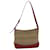 BURBERRY Nova Check Shoulder Bag Canvas Leather Beige Red Auth 49093 Cloth  ref.1020222