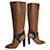 Hermès Hermes Strap Leather Boots Brown  ref.1020327
