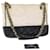 CHANEL Chain Shoulder Bag Coated Canvas White Black CC Auth bs7078 Cloth  ref.1021036