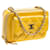 Bolsa Chanel Mini Pocket Box em couro envernizado acolchoado amarelo com detalhes prateados  ref.1021113