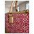 Borsa Loewe Amazona 23 in jacquard e pelle beige - vista 13