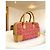 Borsa Loewe Amazona 23 in jacquard e pelle beige - vista 3