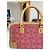 Borsa Loewe Amazona 23 in jacquard e pelle beige - vista 5