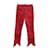 Autre Marque NON SIGNE / UNSIGNED  Jeans T.fr 36 Denim - Jeans Red  ref.1021338