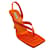 Autre Marque GIA / RHW Orange Satin Rosie 12 Sandales compensées Toile  ref.1021356