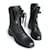 Chanel Schnürstiefel mit Staubbeuteln Schwarz Leder
