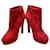 Ash Ankle Boots Red Suede  ref.1021845