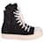 Rick Owens Drkshdw SS14 Sneakers alte Ramones in tela di cotone nera Nero  ref.1021894