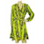 Off White OFF-WHITE VIRGIL ABLOH  NEON Green 'SNAKE V ARROW' Belt Mini Dress size M Yellow Polyester  ref.1022139