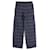 Dries Van Noten Checkered Pants in Navy Blue Cotton  ref.1023060
