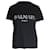 Balmain T-Shirt mit Rundhalsausschnitt und grafischem Print aus schwarzer Baumwolle  ref.1023105