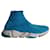 Balenciaga All Over Logo Speed Sneakers aus blauem Polyester  ref.1023139